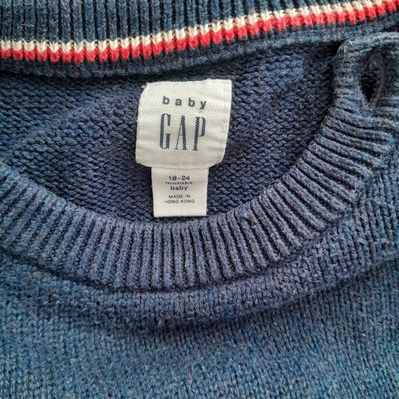 baby GAP Navy Sweater with Bear - Picture 8 of 16